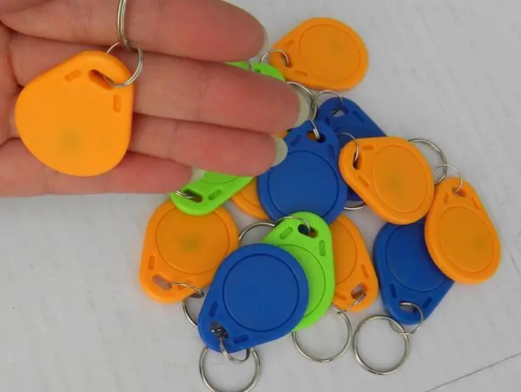 No. 3 100pcs 125Khz RFID Proximity Keyfobs Ring Access Control Card Rfid Red Yellow Blue Tags | Безопасность и защита