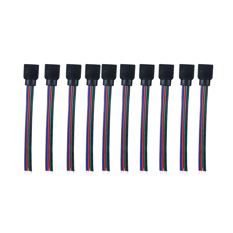 1Pcs/lot 4pin PCB board connector wire LED RGB Light Strips Female Connector Wire Cable For SMD 5050/3528 Strip light | Обустройство