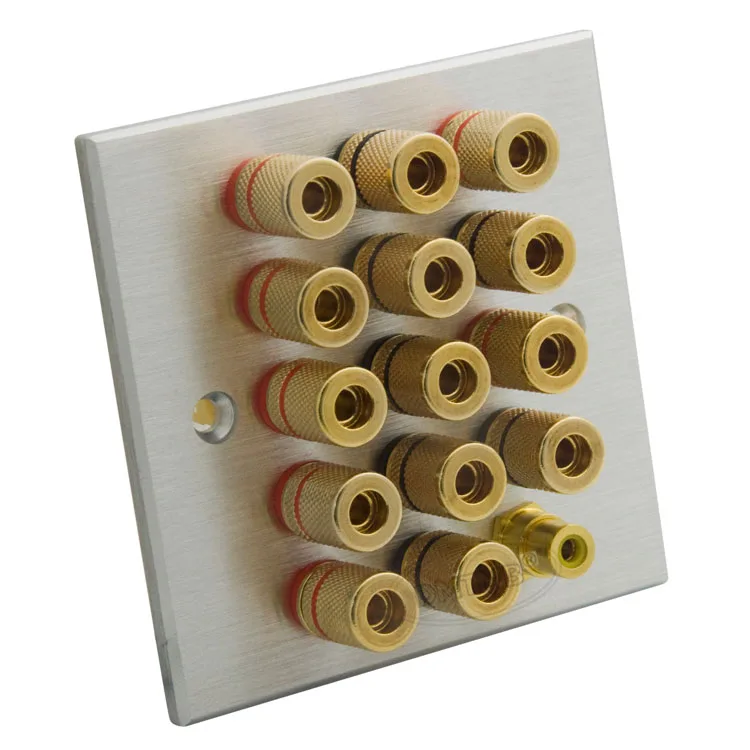 

Aluminum 7.1 speaker banana sound box wall plate