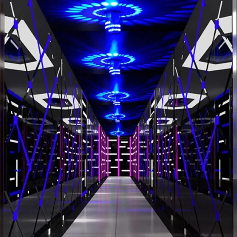 RGB спиральный с отверстиями светодиодный настенный светильник эффект пультом