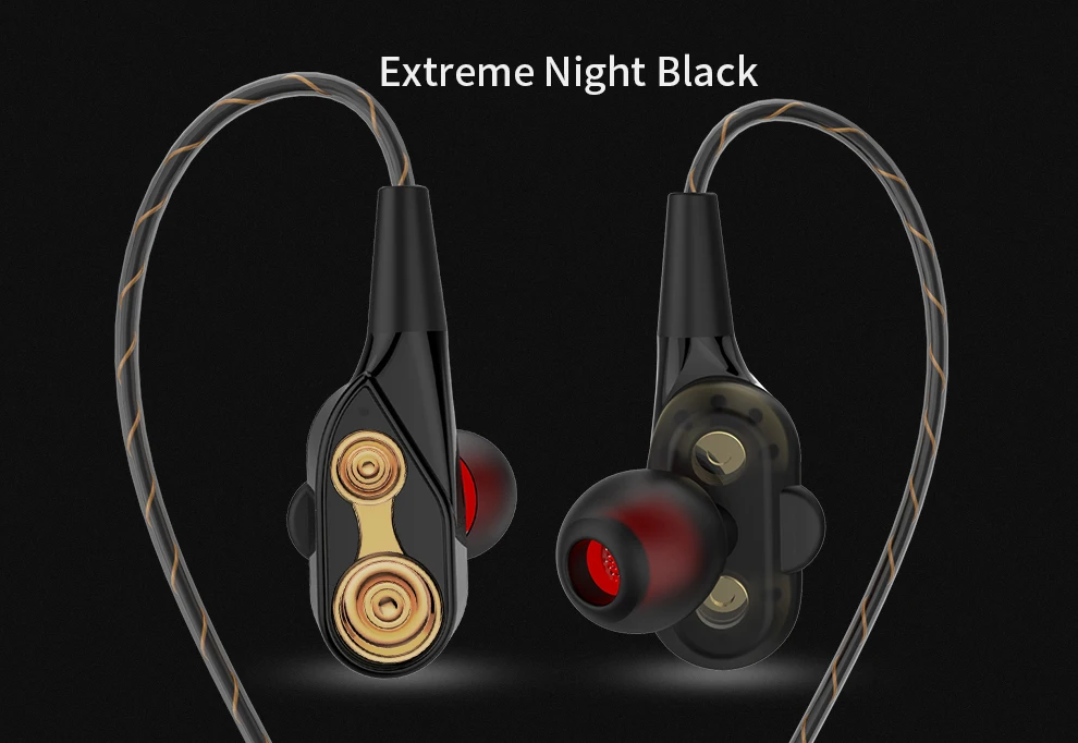QKZ CK8 HiFi проводные наушники с двумя динамическими четырехъядерным динамиком 3,5 мм наушники-вкладыши гибкий кабель с микрофоном fone de ouvido