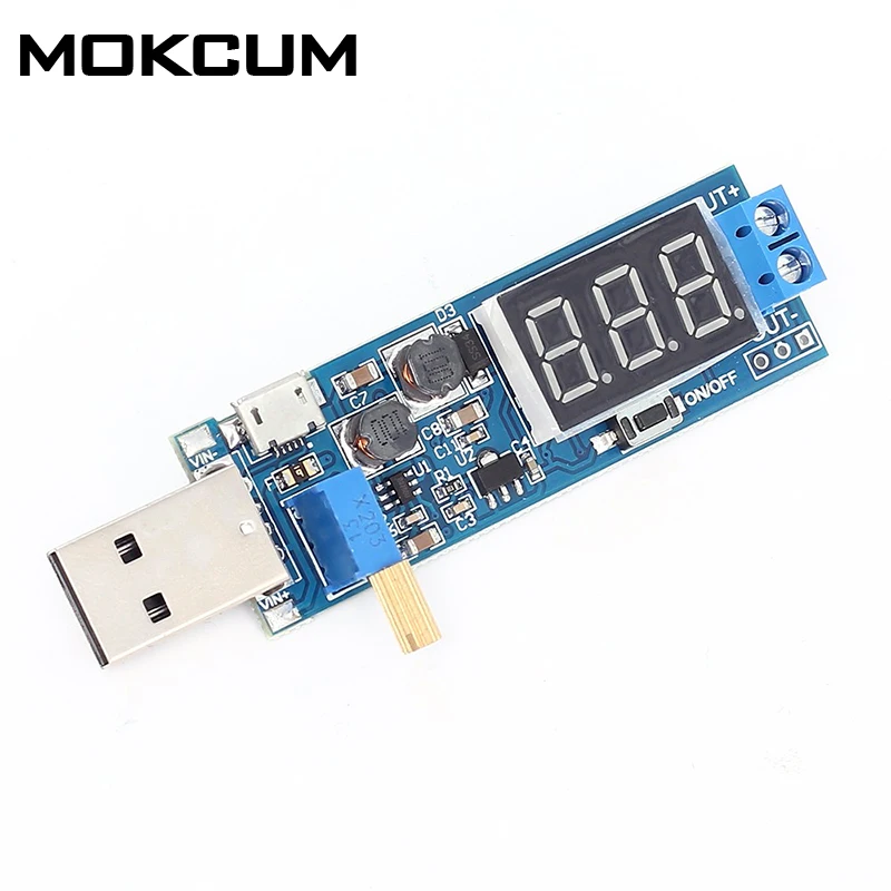 DC 5V до 3 V/12V USB Шаг вверх/вниз блок питания Регулируемый повышающий понижающий