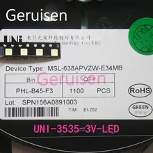 100 шт. UNI светодиодная подсветка Высокая мощность LED 1 Вт 3537 3535 90 лм