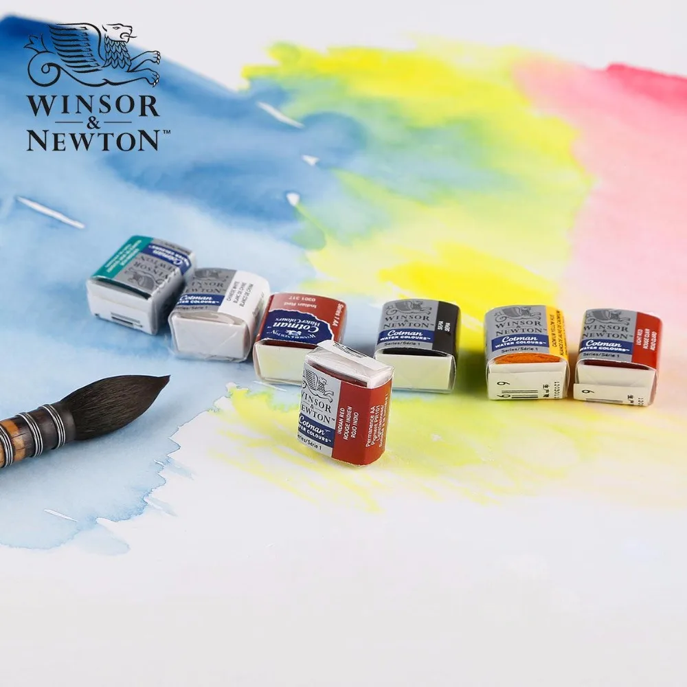 Winsor & Newton Cotman водяная краска 40 цветов однотонная половинная сковорода 003 327|half