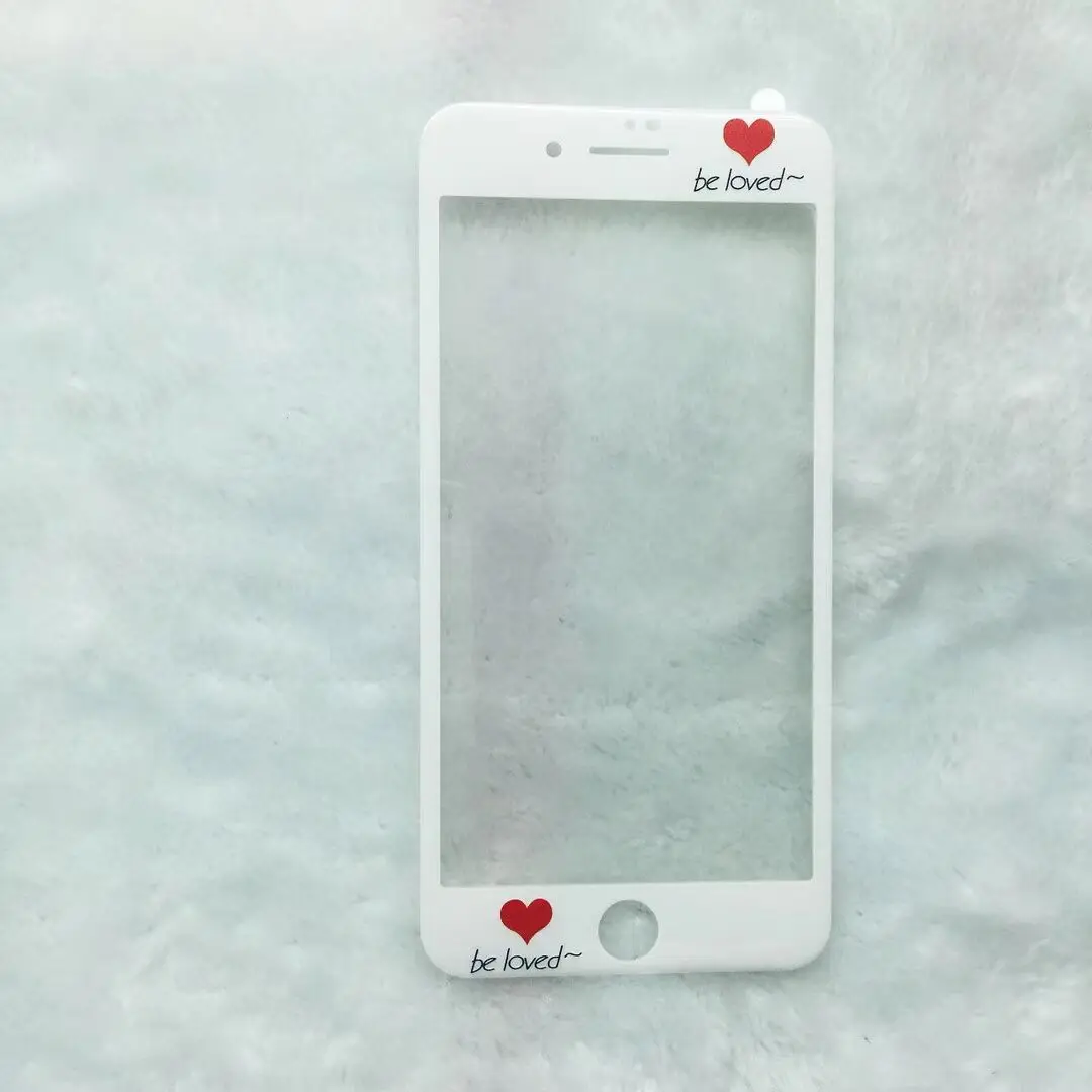 3D волокно Милая Любовь Сердце Пара телефон пленка Защитная Для iPhone 8 7 плюс 6 6s плюс закаленное защитная стеклянная пленка для экрана