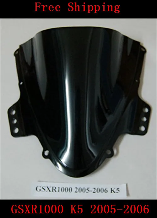 

For SUZUKI GSXR1000 GSXR 1000 K5 2005-2006 GSX-R1000 GSXR-1000 motorcycle Double bubble windshield windscreen black
