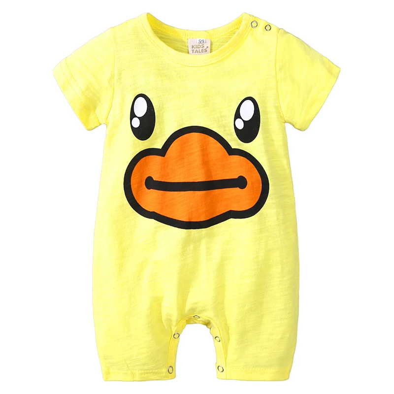 2018 Summer Short Sleeved Jumpsuit For Newborn Romper Duck Baby Boy Girl Clothes 0-24M Rompers BBR192 | Детская одежда и обувь