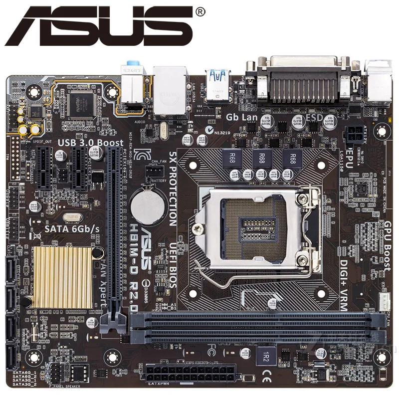 

Asus H81M-D R2.0 Desktop Motherboard H81 Socket LGA 1150 i3 i5 i7 DDR3 16G Micro-ATX UEFI BIOS Original Used Mainboard Hot Sale