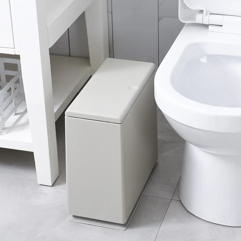 European Ttpe Plastic Trash Can Household Pressing Living Room Bedroom Kitchen Bathroom Waste Bins Office Paper Basket | Дом и сад