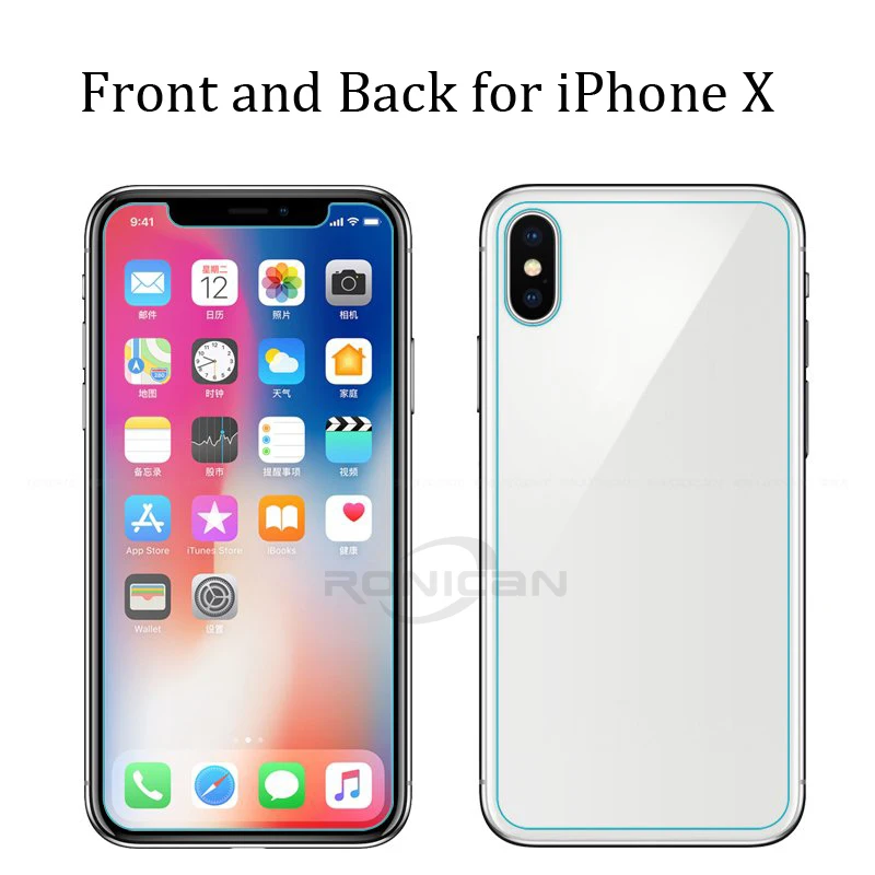 2 шт./лот переднее + заднее закаленное стекло для iPhone 5 5s SE 4 4S 6 6s 7 8 Plus задняя защита