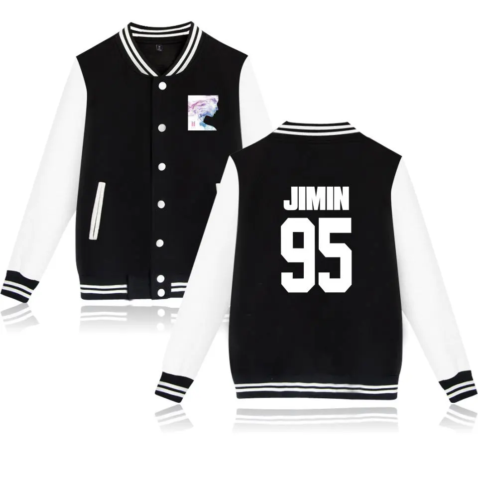 BTS Face Yourself Baseball Jacket Broadcloth Fashion Casual Winter Women K-pop Hip Hop Female Fans Letter Print Clothes | Мужская одежда