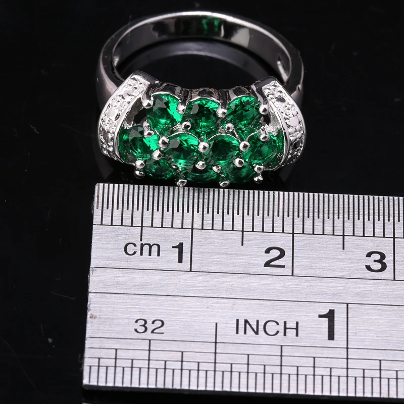 Glowing Green Cubic zirconia Multigems Gems 925 Sterling Silver Jewelrys Solitaire Rings US# Size 6 7 8 9 S1639 | Украшения и