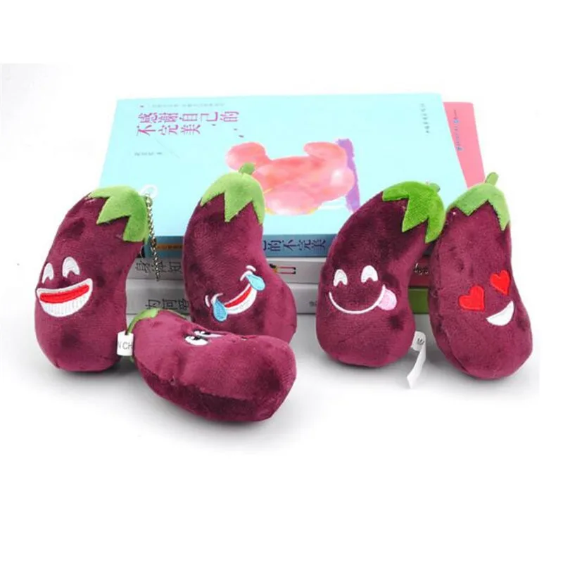 1 шт. новые плюшевые игрушки KAWAII Eggplant 10 см микс мягкая игрушка брелок подарок плюшевая кукла детская