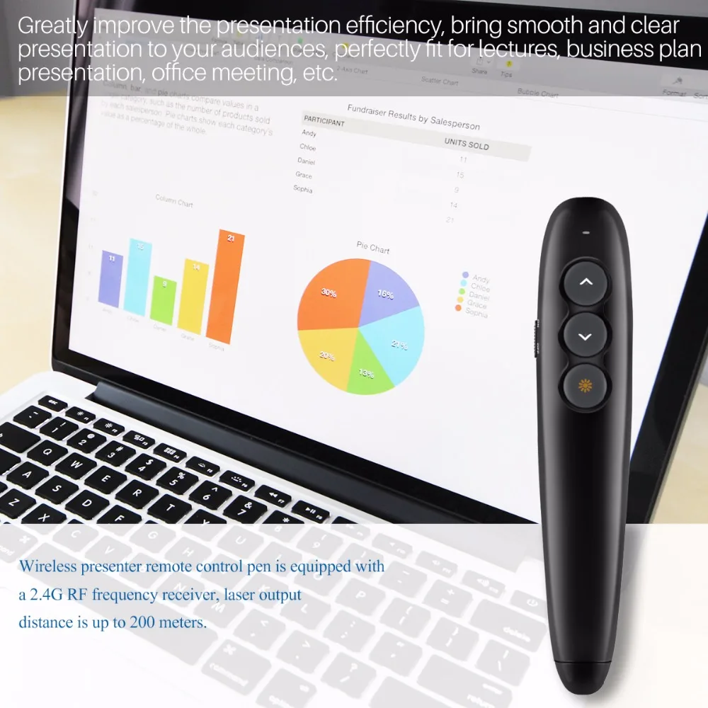 Powstro USB Лазерная флип-ручка беспроводной ведущий 2,4 ГГц power point PPT Clicker RF Page Turning Презентация дистанционное управление ручка