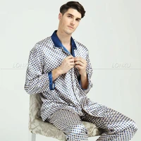 mens silk satin pajamas set pajama pyjamas set sleepwear loungewear mlxlxxl3xl