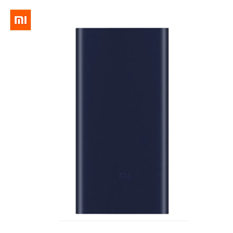Черный Быстрая зарядка 10000 мАч Xiaomi Mi внешний аккумулятор 2i внешний аккумулятор Двойной USB выход 18 Вт Быстрая Зарядка Внешний аккумулятор 10000 для телефона - Цвет: Черный