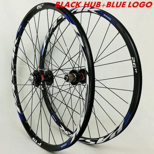 27.5 black hub blue Pasak 26 дюймов 27,5 дюймов 29 дюймовые велосипедные колеса дисковый тормоз передний 2 задний 4 подшипник MTB горные колеса - Цвет: 27.5 black hub blue