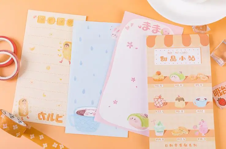 1 шт. Kawaii Японские закуски десерт Еда Серии бумажные блокноты для записей планировщик Стикеры для записей блокноты прикольный канцелярский стикер