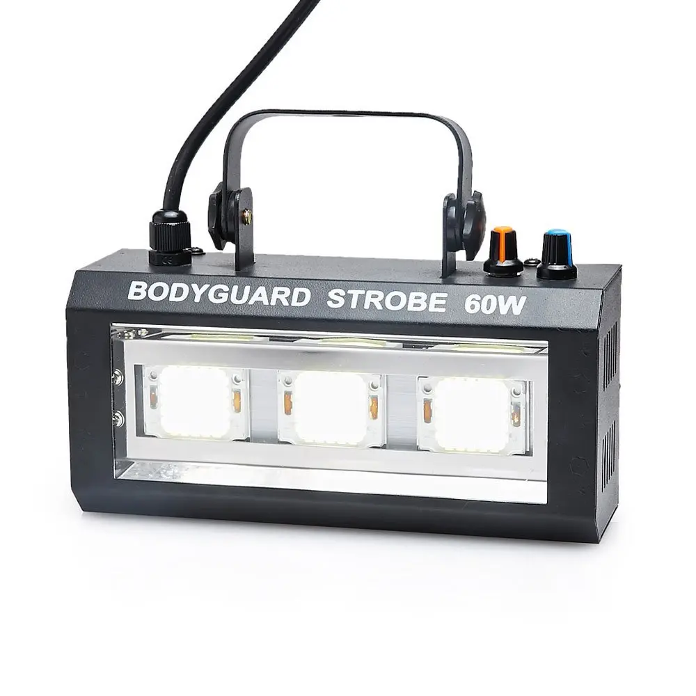 Высокая яркость звуковой активации 60 Вт 3led strobe led освещение сцены dmx512 строб flash