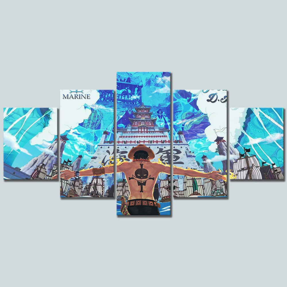 Картина для украшения дома один кусок 5 шт. японское аниме холст современная