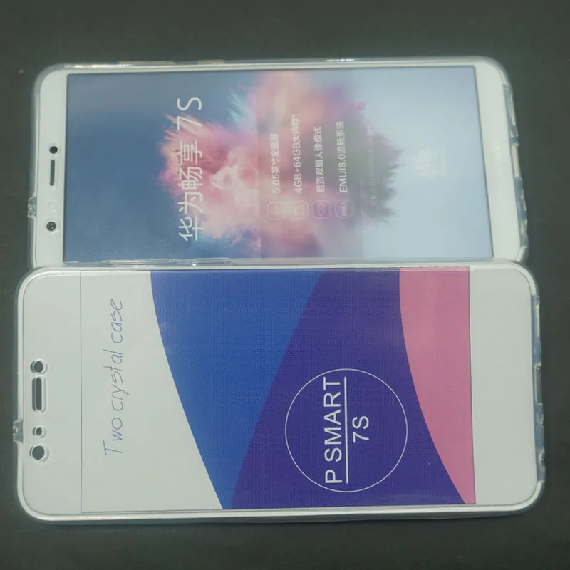 Чехол с полным покрытием 360 градусов для Huawei P Smart защита спереди и сзади ТПУ