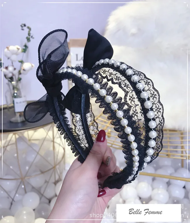 Женские кружевные резинки для волос разноцветные повязки из корейского шелка с