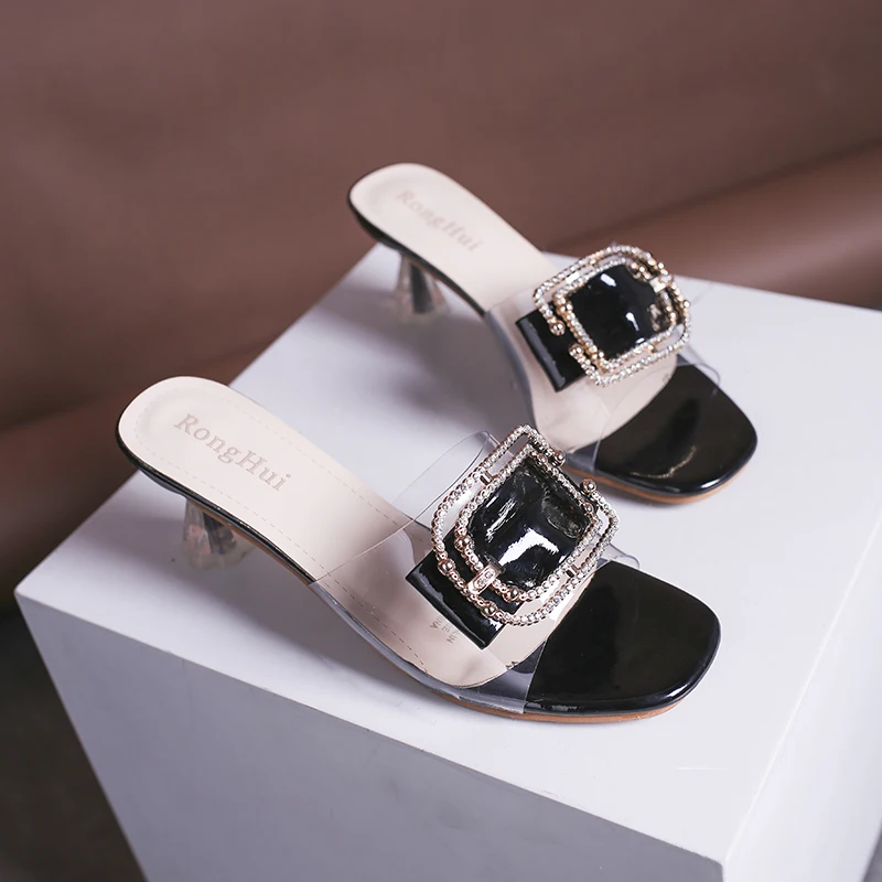 Новинка 2019 года летние женские элегантные босоножки на высоком каблуке шикарная