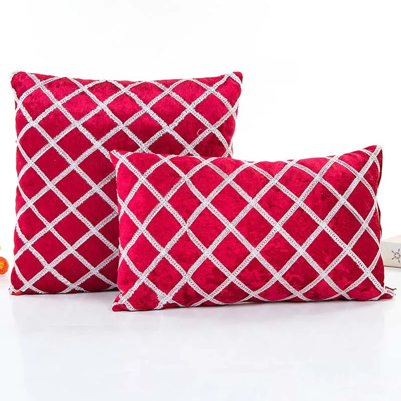 Диванные подушки, Наволочки для подушек, Cojines Decorativos Coussin, декоративная наволочка для автомобильных подушек, Kussenhoes Travesseiro Capa Almofada - Цвет: Red