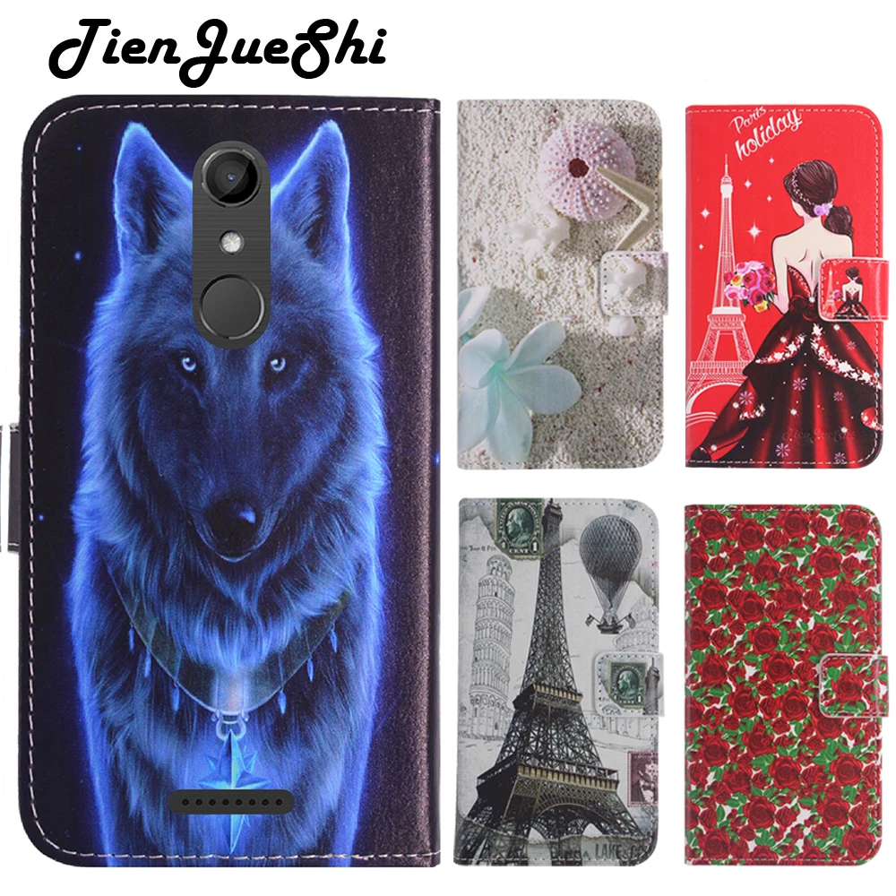 Модный защитный кожаный чехол книжка TienJueShi бумажник Etui силиконовый для Wiko Upulse Lite