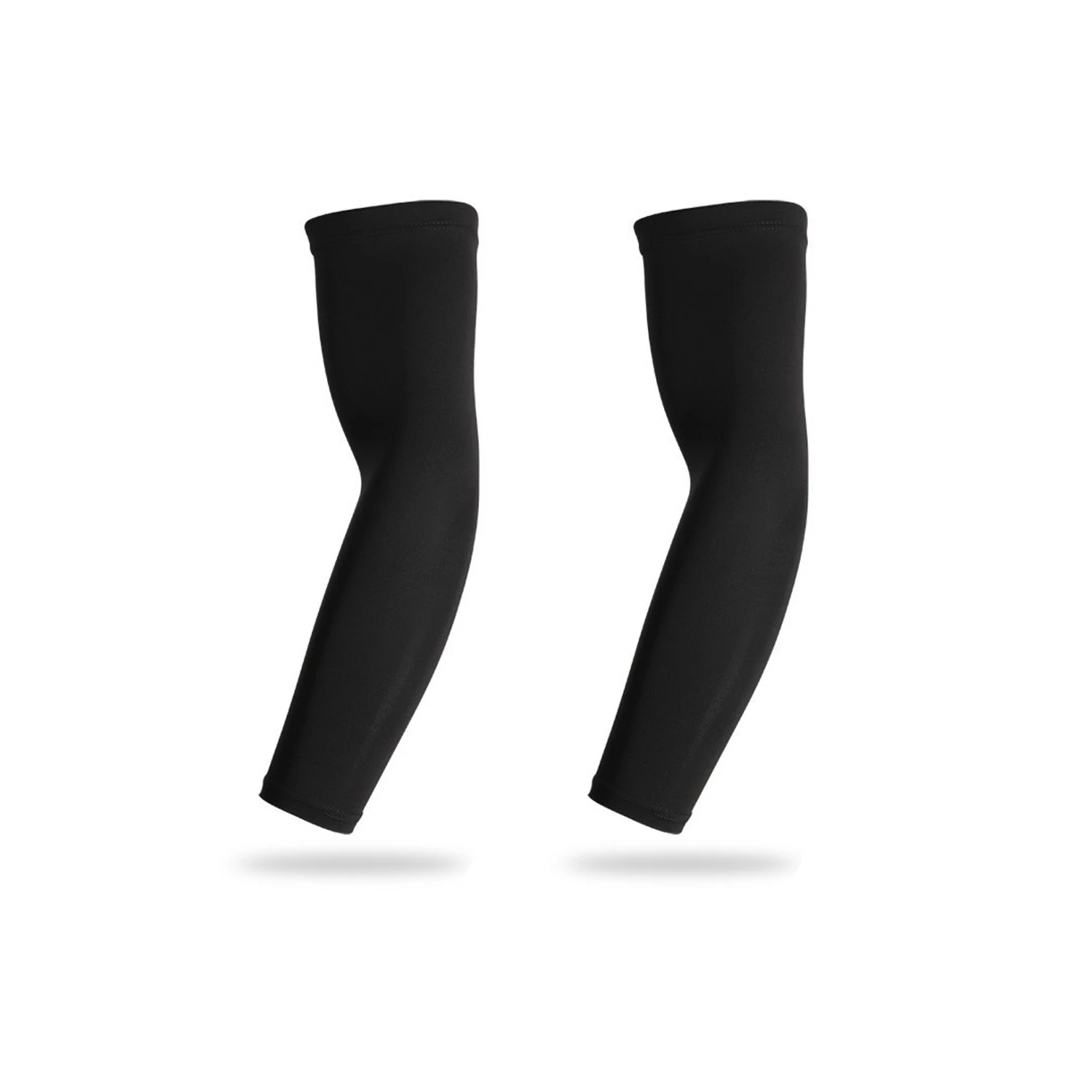 2 Pieces Black Стоящая Спортивная рука компрессионный рукав баскетбол велоспорт рука грелка Лето Бег УФ Защита волейбол солнцезащитный крем полосы - Цвет: 2 Pieces Black