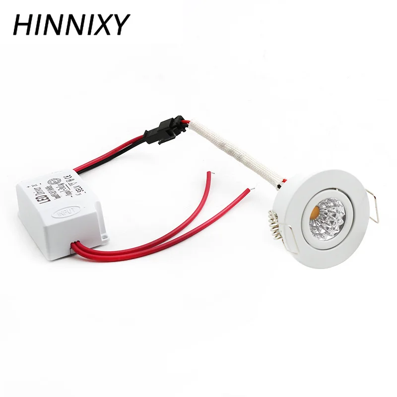 Hinnixy LED 3 Вт потолочные светильники встраиваемые точечные лампы белые круглые 35 мм