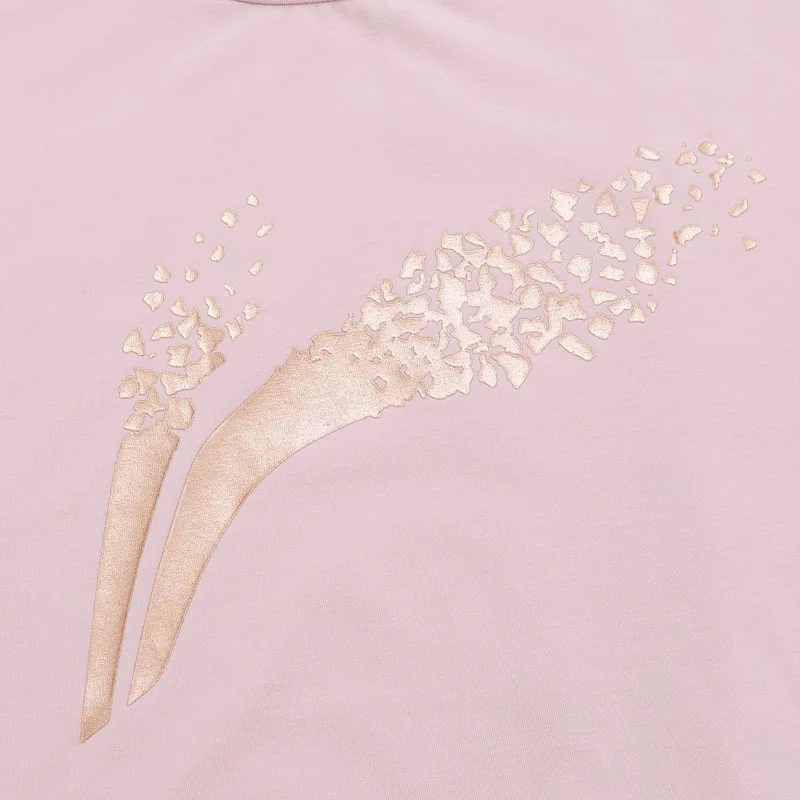 Li Ning женские футболки для тренировок дышащие 89% полиэстер 11% спандекс с