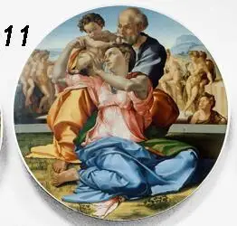 21 Michelangel итальянская настенная подвесная декоративная тарелка художественное керамическое украшение для дома/отеля/ресторана - Цвет: 21
