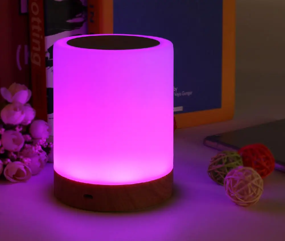 HobbyLane usb зарядка светодиодный Яркий ночник с регулируемой яркостью Деревянный