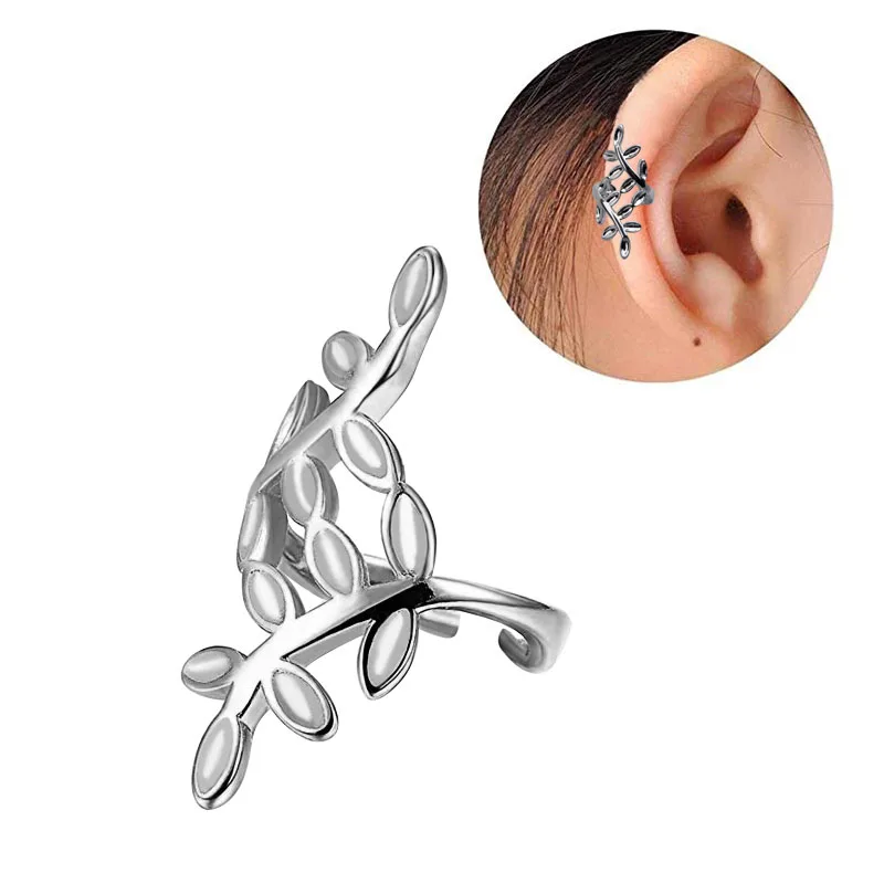 CY2046steel 2 шт ушные манжеты, не пирсинг кольцо, клипсы для ушей, поддельные спиральный для хряща, серьги, клипса, унисекс, детские ювелирные изделия для тела, пирсинг, Oreja - Окраска металла: CY2046steel