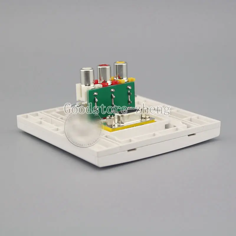 Настенная Лицевая панель 3RCA AV Audio + VGA Jack Розетка Ассорти | Компьютеры и офис