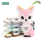 Bopoobo 1 шт. силиконовый Прорезыватель для зубов Sika Deer силиконовый Прорезыватель для зубов силиконовые рождественские подарки для кормления силиконовые грызуны Прорезыватель для зубов для малышей