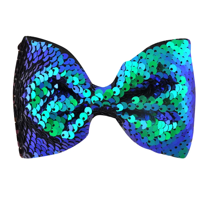 18 Color 4.7 Inch Girls Cute Glitter Reversible Mermaid Sequins Scales Hair Clips Kids Bows Hairpins Women Accessories |