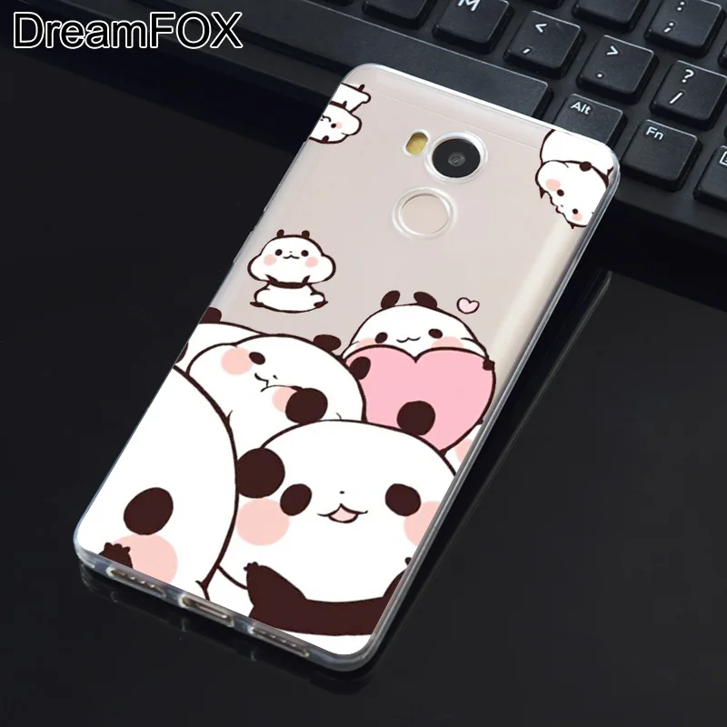 DREAMFOX M084 Cute Cartoon Animal Panda Soft TPU Silicone Case Cover For Xiaomi Redmi Note 3 4 4X 5 5A 6 7 Pro Global |