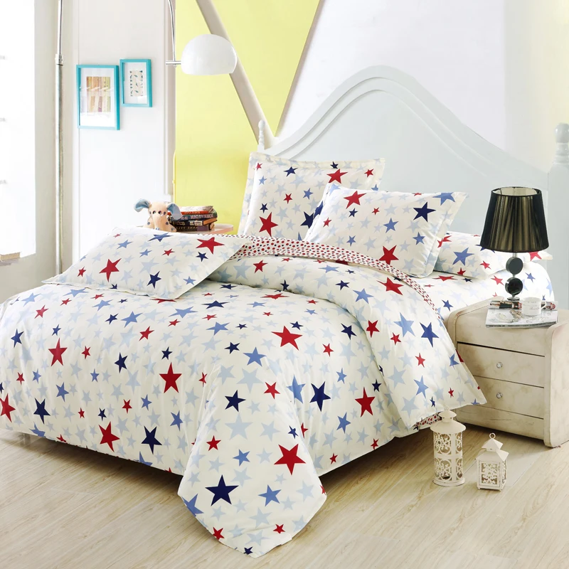 Набор постельных принадлежностей с принтом хлопковый набор пододеяльников