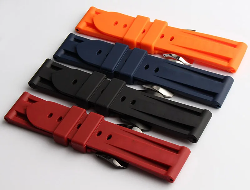 Ремешок силиконовый водонепроницаемый для часов аксессуары Panerai PAM00362 PAM00233 PAM00024 22