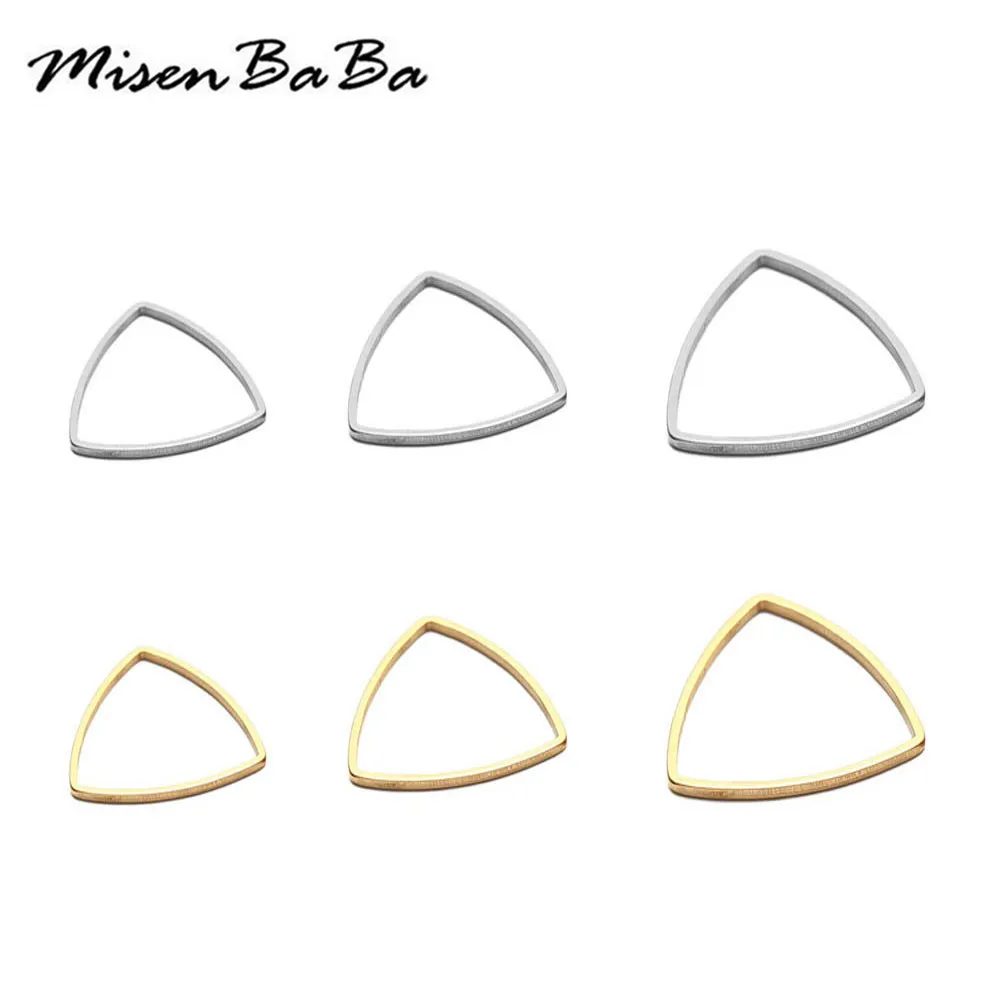 20 шт./партия геометрические треугольные подвески из нержавеющей стали для