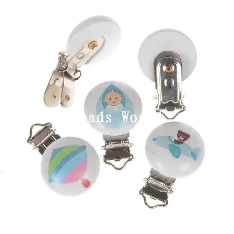 5 шт. белая круглая деревянная симпатичная прищепка для соски держатели Детские