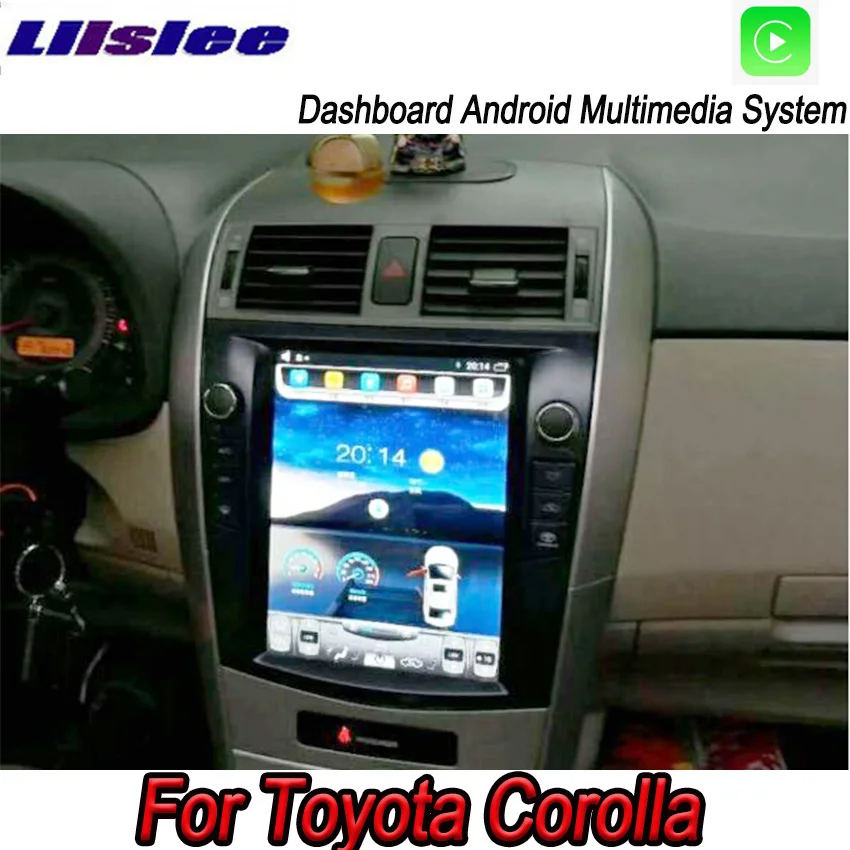 Liislee 2 din Android для Toyota Corolla большой экран Автомобильный мультимедийный плеер gps навигация Радио Зеркало Ссылка Bluetooth Carplay