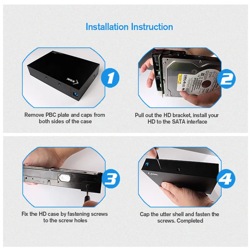 Чехол SSK для жесткого диска 3 5 дюйма SATA на USB 0|Корпус диска| |