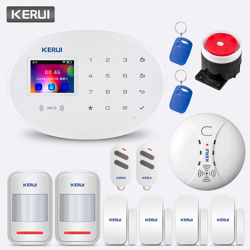 KERUI W20 Беспроводная GSM 850/900/1800/190 МГц управление приложением wifi домашняя система