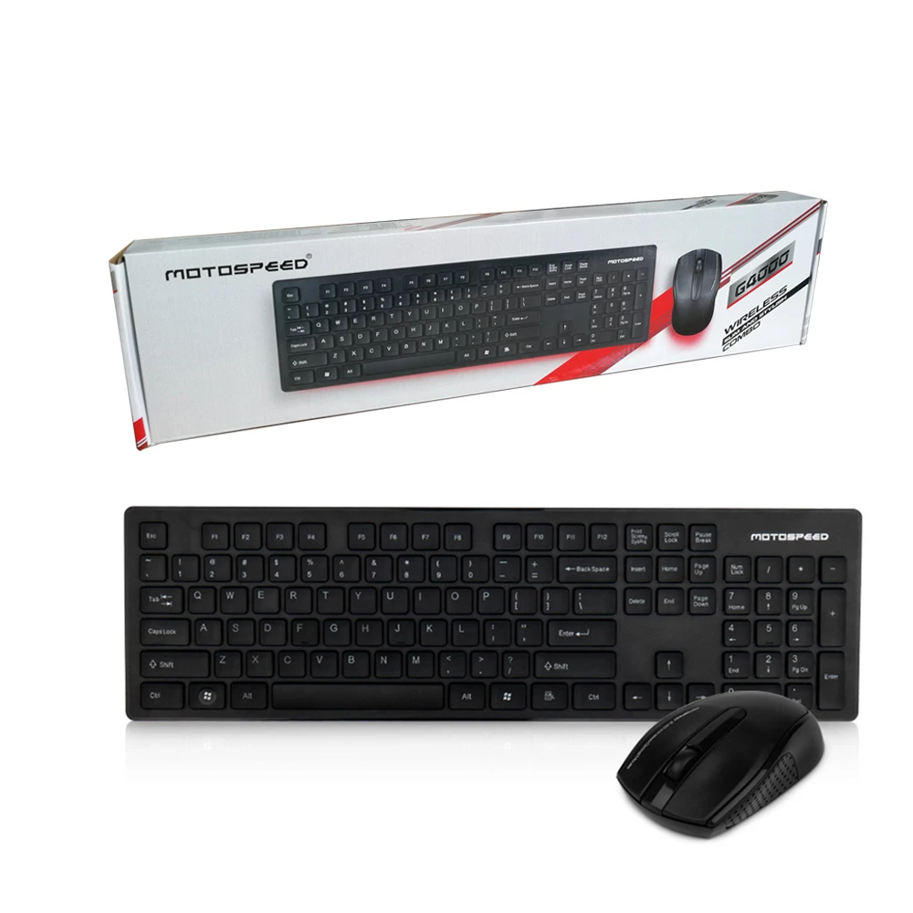 Оригинальная беспроводная клавиатура Motospeed G4000 2 4G и мышь Combo USB 0 104 клавиши