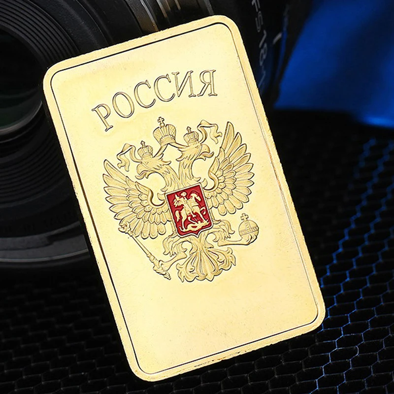 Горячее предложение, 1 шт., позолоченная Российская сувенирная монета, медаль, монета, коллекция слитков, монета, сувенир, художественный подарок, украшение для дома