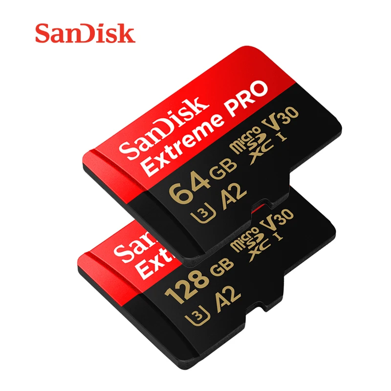 

Original SanDisk Extreme PRO Micro SD Card 170MB Memory 64GB 128GB A2 C10 U3 V30 MicroSDXC UHS-I TF Card Free Adapter