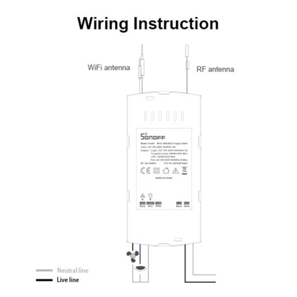 

New Arrival SONOFF iFAN03 RF Remote Controlled Fan Switch RM433 Remote Speed Adjustable Smart Fan Wifi Switches